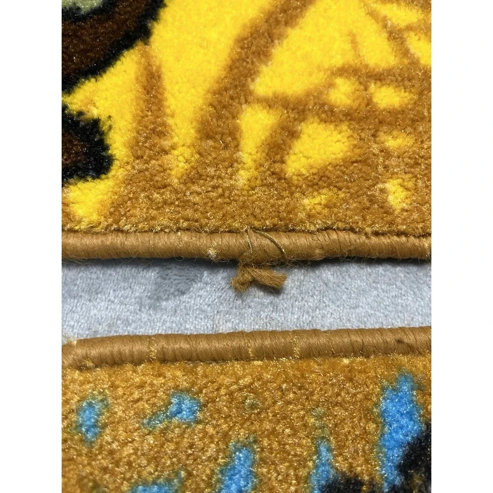 Vintage 70s Latch Hook Farm Animal Rugs Set of 7 Fox Duck Pig Bunny Horse Cow